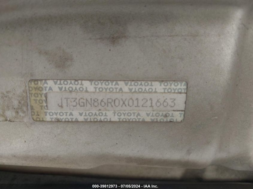 1999 Toyota 4Runner Sr5 V6 VIN: JT3GN86R0X0121663 Lot: 39812973