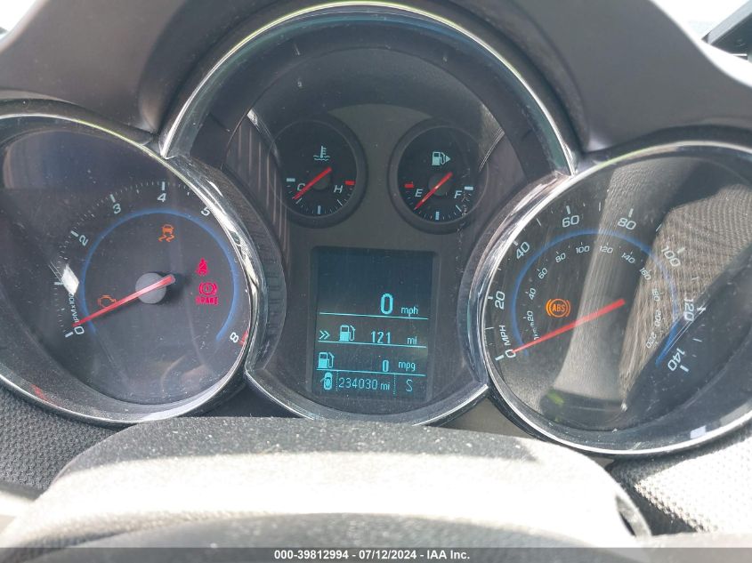 2012 Chevrolet Cruze 1Lt VIN: 1G1PL5SCXC7116613 Lot: 39812994