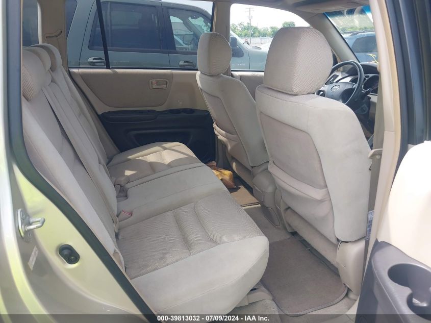 2003 Toyota Highlander V6 VIN: JTEHF21A530098768 Lot: 39813032