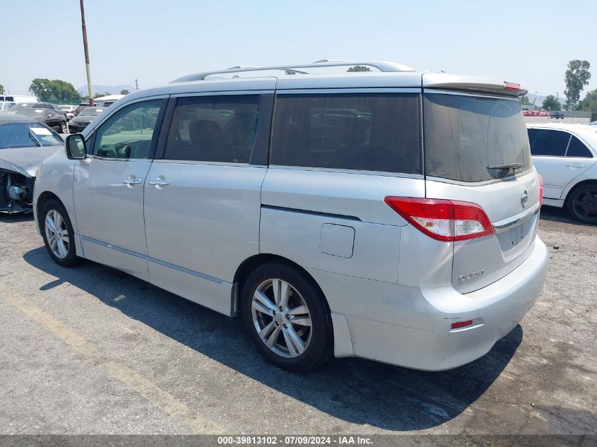 2013 Nissan Quest Sl VIN: JN8AE2KP3D9060419 Lot: 39813102