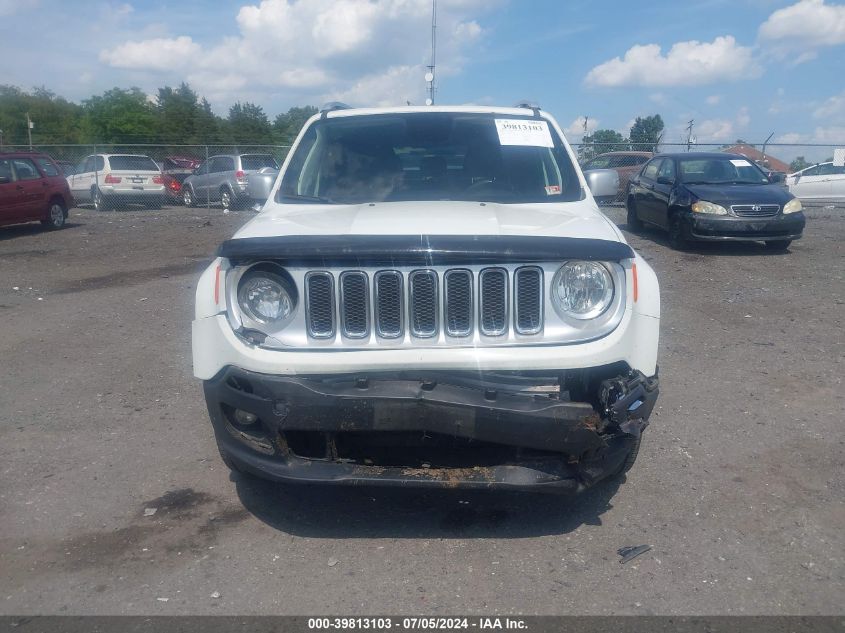2018 Jeep Renegade Limited 4X4 VIN: ZACCJBDB9JPG95883 Lot: 39813103