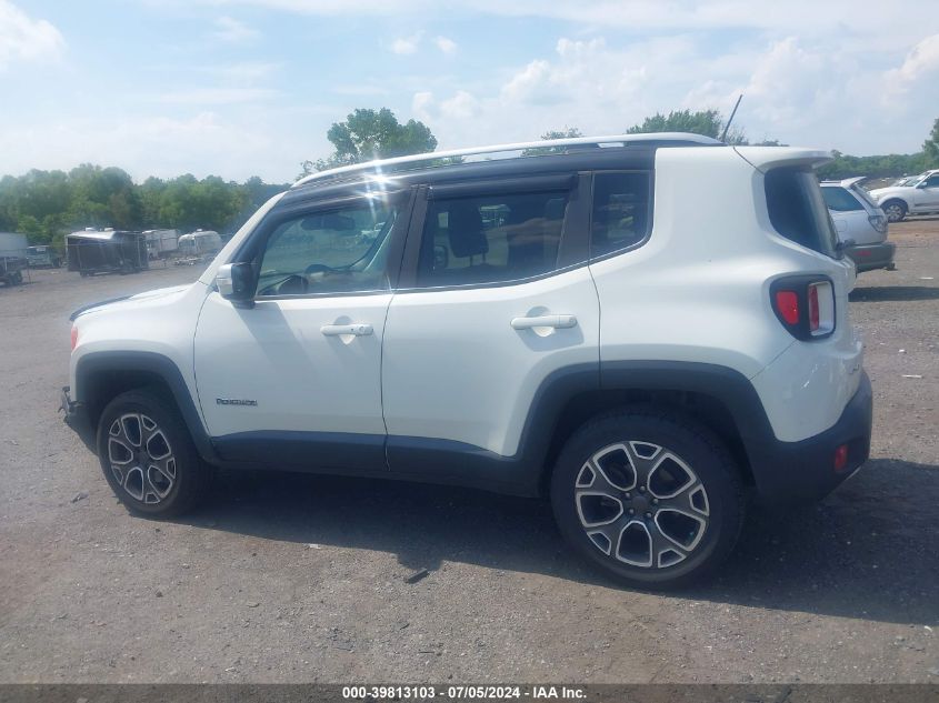 2018 Jeep Renegade Limited 4X4 VIN: ZACCJBDB9JPG95883 Lot: 39813103