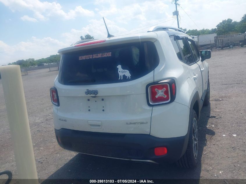 2018 Jeep Renegade Limited 4X4 VIN: ZACCJBDB9JPG95883 Lot: 39813103