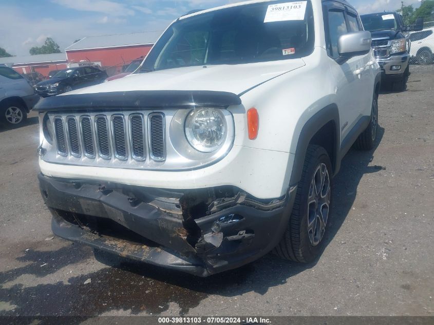 2018 Jeep Renegade Limited 4X4 VIN: ZACCJBDB9JPG95883 Lot: 39813103