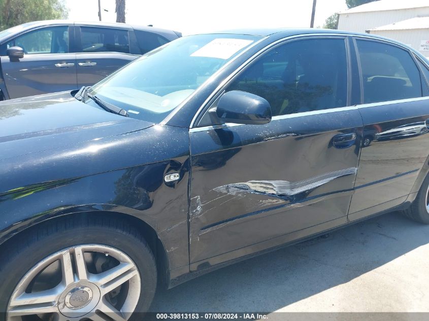 2006 Audi A4 2.0T VIN: WAUDF78E56A172713 Lot: 39813153