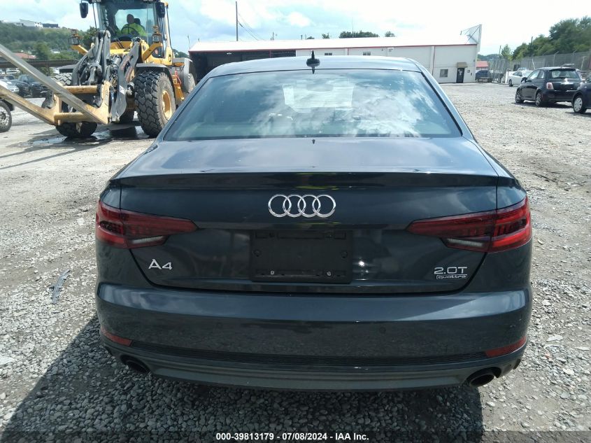 2018 Audi A4 2.0T Tech Premium VIN: WAUENAF42JN015995 Lot: 39813179