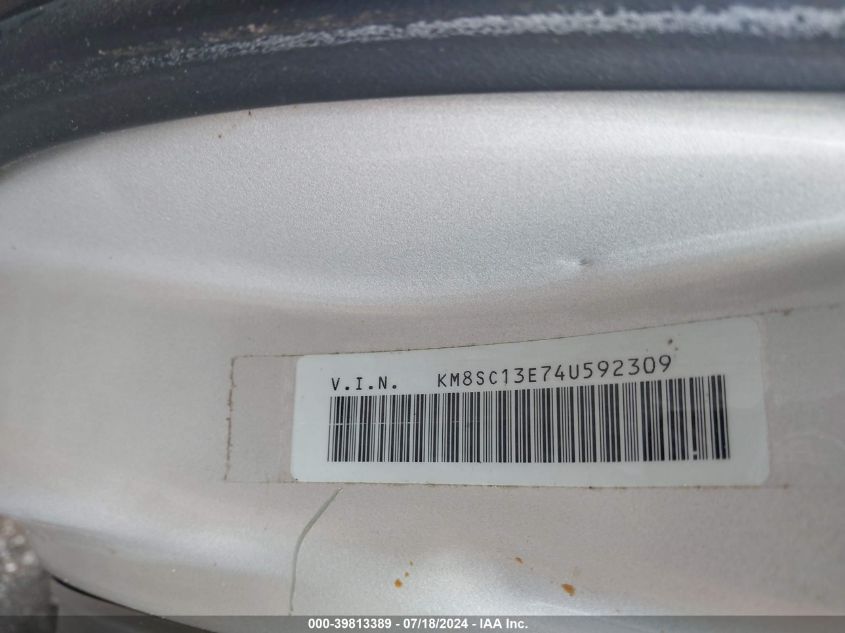 2004 Hyundai Santa Fe Gls/Lx VIN: KM8SC13E74U592309 Lot: 39813389