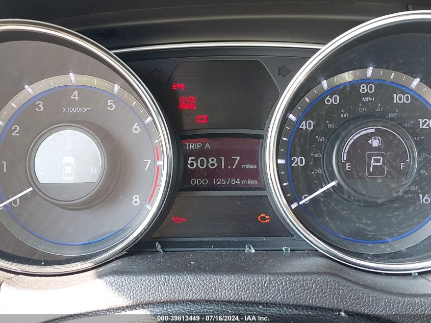 2013 Hyundai Sonata Gls VIN: 5NPEB4AC3DH727190 Lot: 39813449