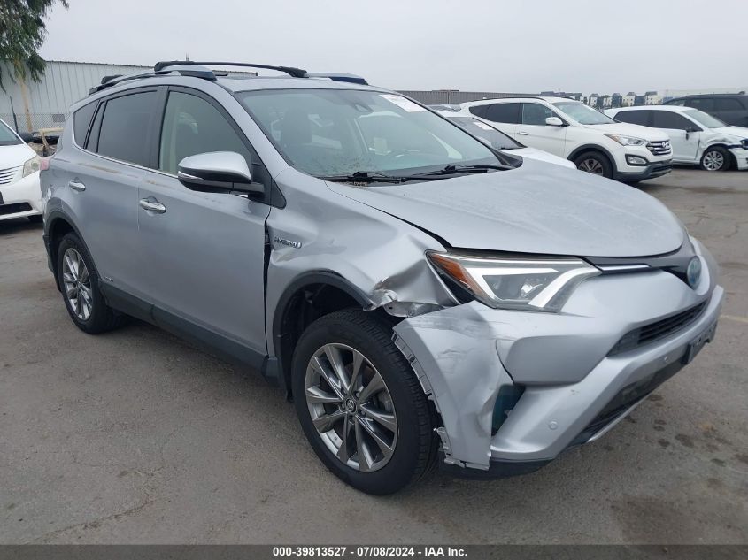 2017 Toyota Rav4 Hv Limited VIN: JTMDJREV7HD080215 Lot: 39813527
