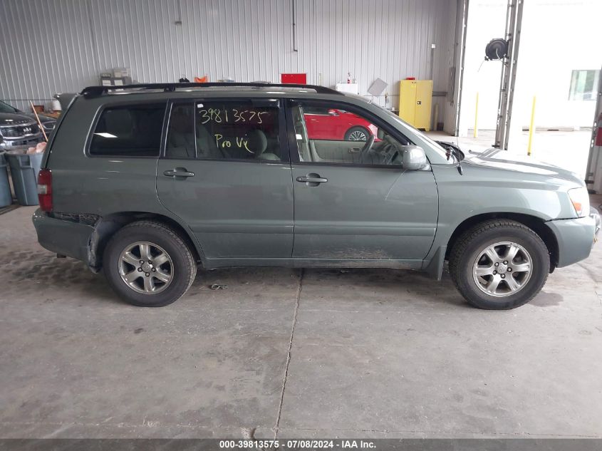 2007 Toyota Highlander V6 VIN: JTEHP21A370228145 Lot: 39813575