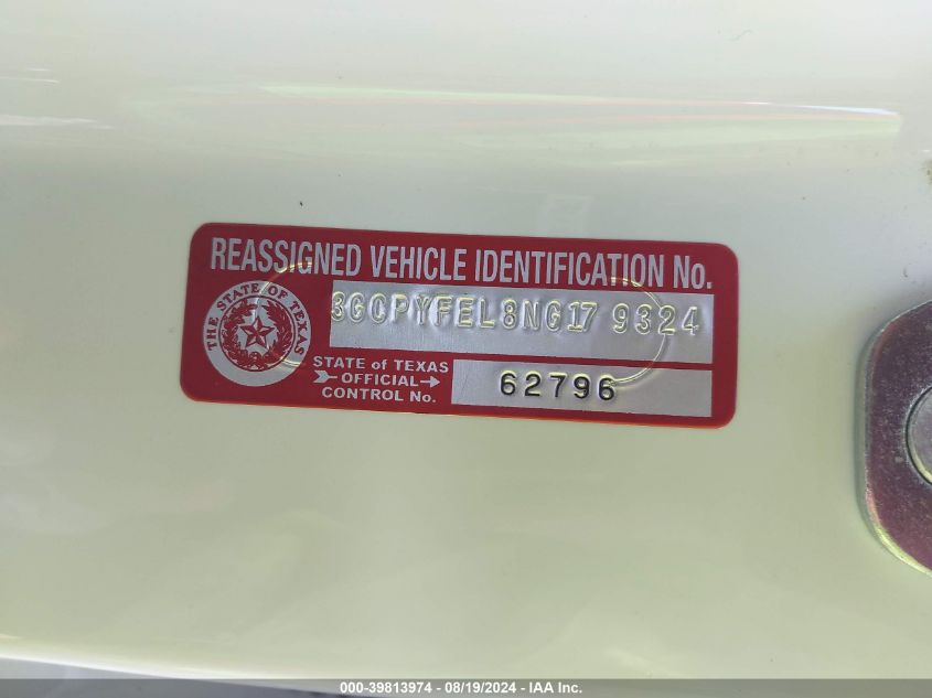 2022 Chevrolet Silverado 1500 Ltd 4Wd Short Bed Lt Trail Boss VIN: 3GCPYFEL8NG179324 Lot: 39813974