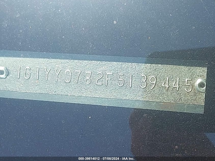 1985 Chevrolet Corvette VIN: 1G1YY0782F5139445 Lot: 39814012