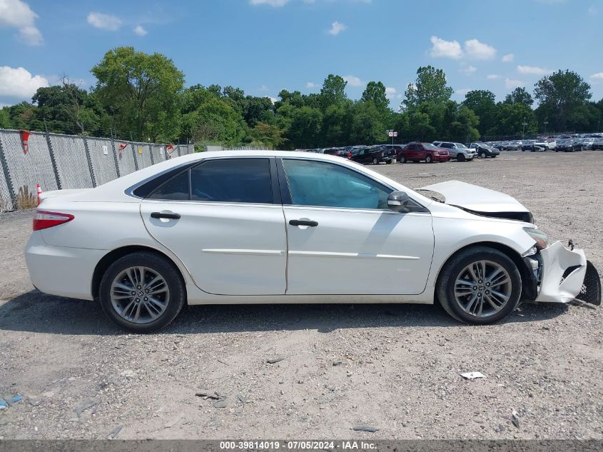 2016 Toyota Camry Se VIN: 4T1BF1FK9GU551130 Lot: 39814019