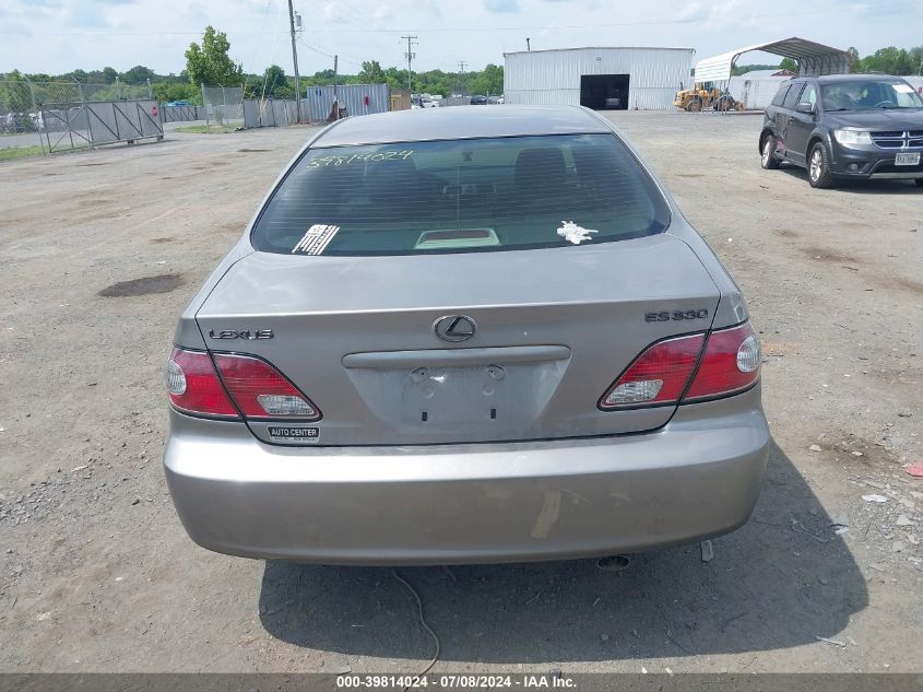 2004 Lexus Es 330 VIN: JTHBA30G845035039 Lot: 39814024