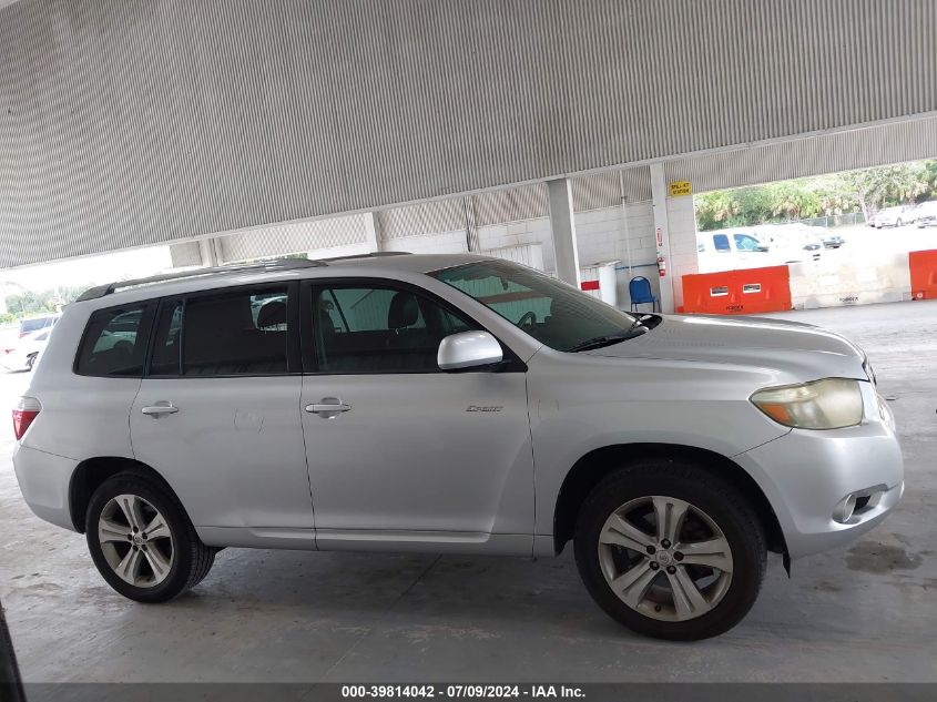 2008 Toyota Highlander Sport VIN: JTEDS43A382011139 Lot: 39814042