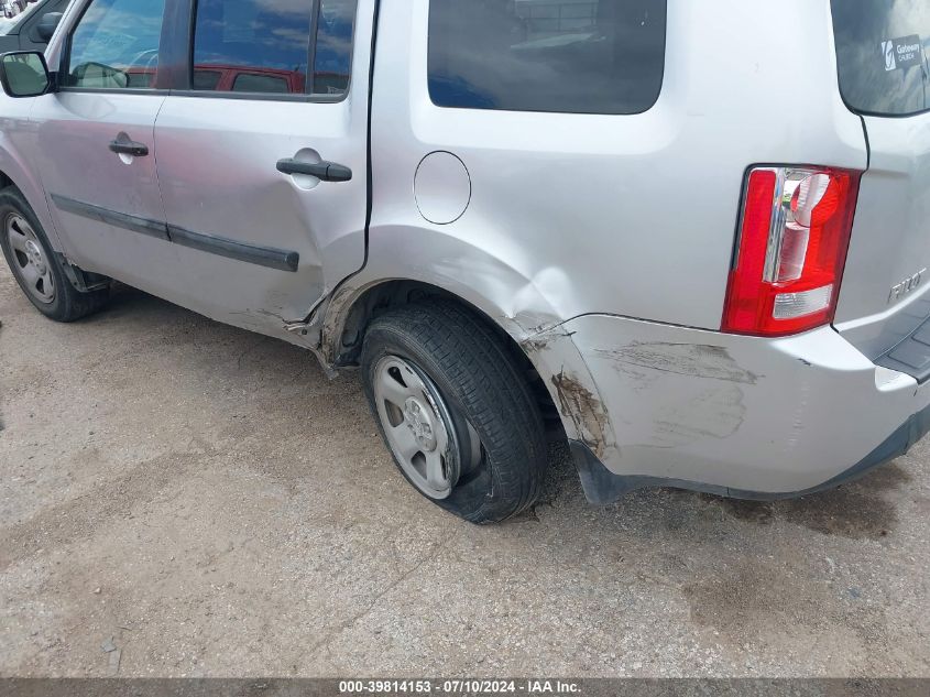 2013 Honda Pilot Lx VIN: 5FNYF3H23DB022977 Lot: 39814153