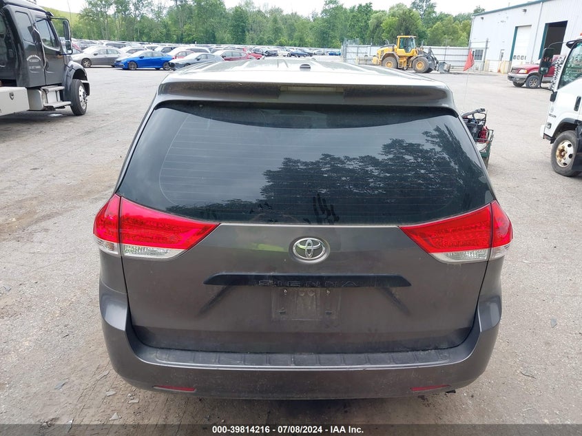 2012 Toyota Sienna Base V6 7 Passenger VIN: 5TDZK3DC9CS250474 Lot: 39814216