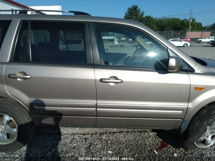 2007 Honda Pilot Exl VIN: 5FNYF186X7B007582 Lot: 39814221