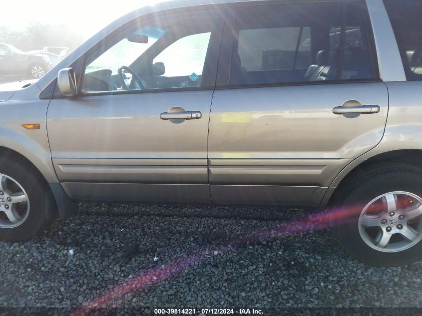 2007 Honda Pilot Exl VIN: 5FNYF186X7B007582 Lot: 39814221