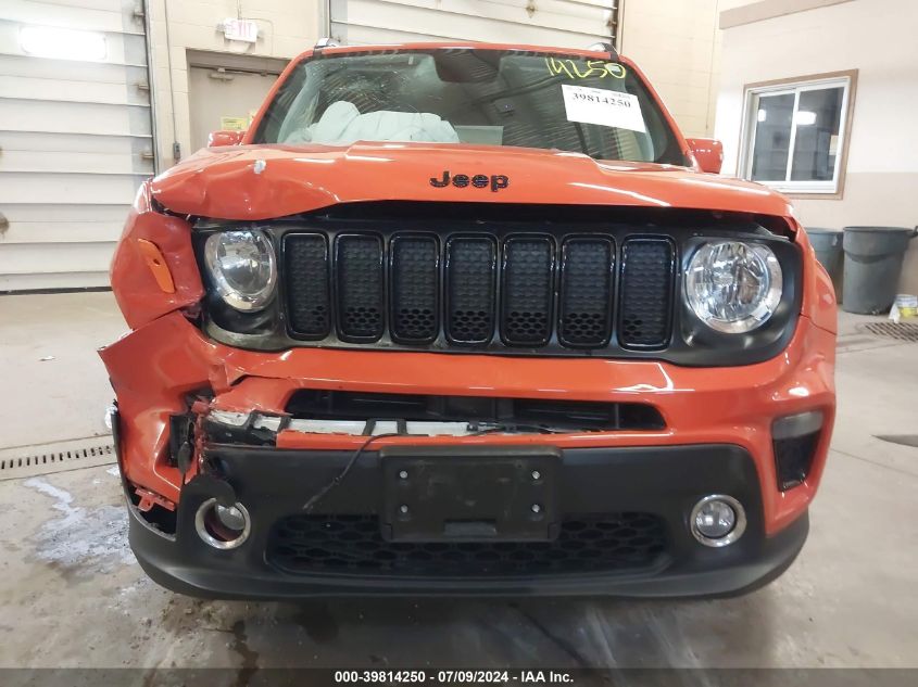 2020 Jeep Renegade Altitude Fwd VIN: ZACNJABB1LPL87533 Lot: 39814250