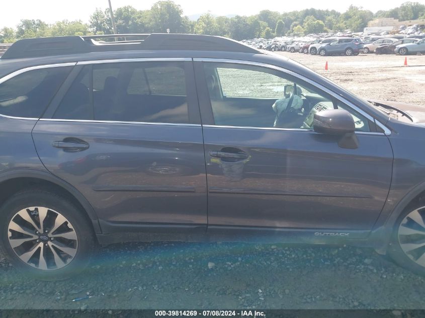 2016 Subaru Outback 3.6R Limited VIN: 4S4BSENC9G3334647 Lot: 39814269