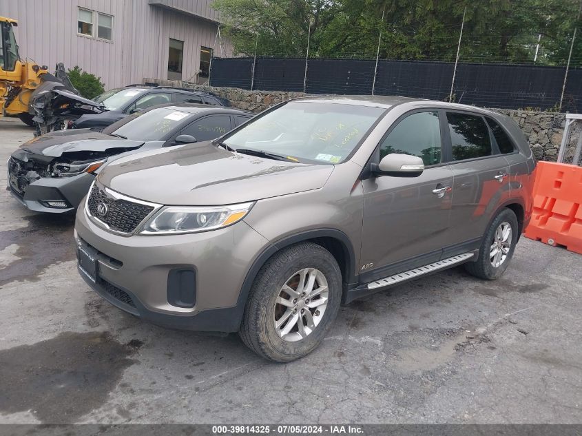 2015 Kia Sorento Lx VIN: 5XYKTCA60FG614523 Lot: 39814325