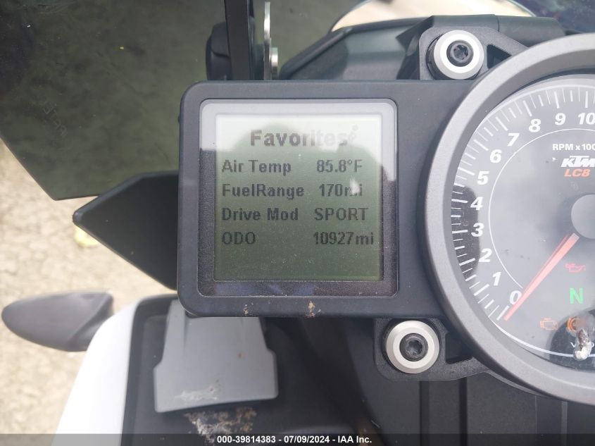 2018 Ktm 1090 Adventure R VIN: VBKV49407JM982465 Lot: 39814383