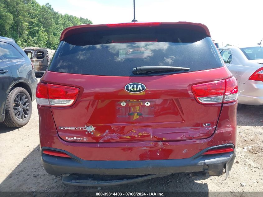 2017 Kia Sorento 3.3L Lx VIN: 5XYPGDA52HG195813 Lot: 39814403