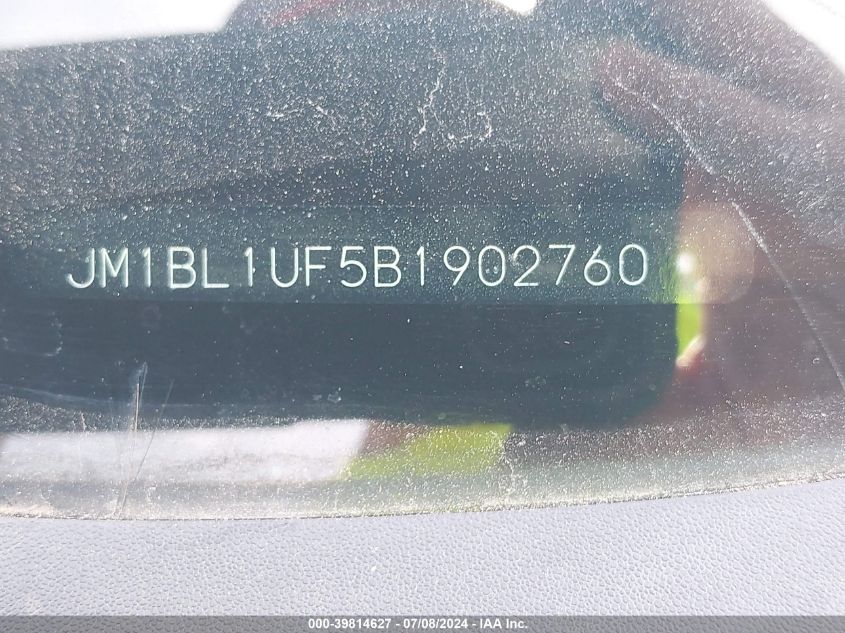 2011 Mazda 3 I VIN: JM1BL1UF5B1902760 Lot: 39814627