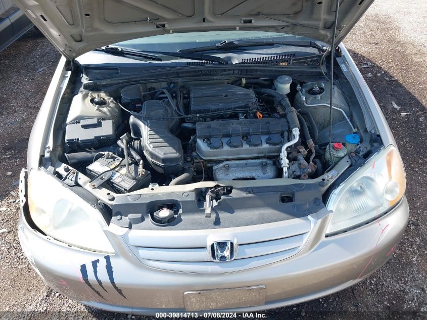 2003 Honda Civic Lx VIN: 2HGES16583H585565 Lot: 39814713