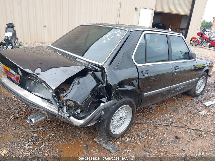 1984 BMW 528 E VIN: WBADK7309E9203940 Lot: 39814839