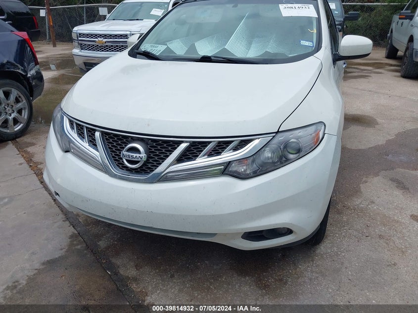 2012 Nissan Murano Sv VIN: JN8AZ1MU9CW104344 Lot: 39814932