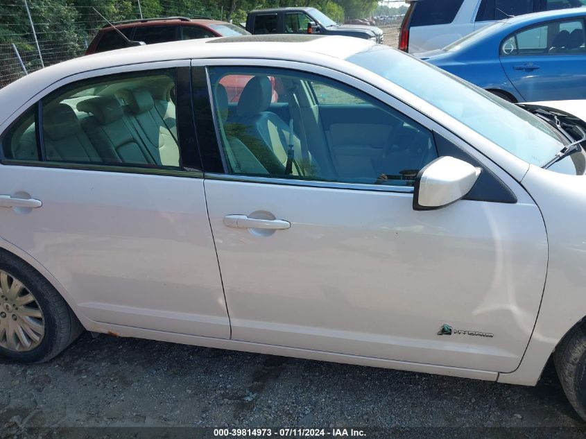 2010 Ford Fusion Hybrid VIN: 3FADP0L38AR352544 Lot: 39814973