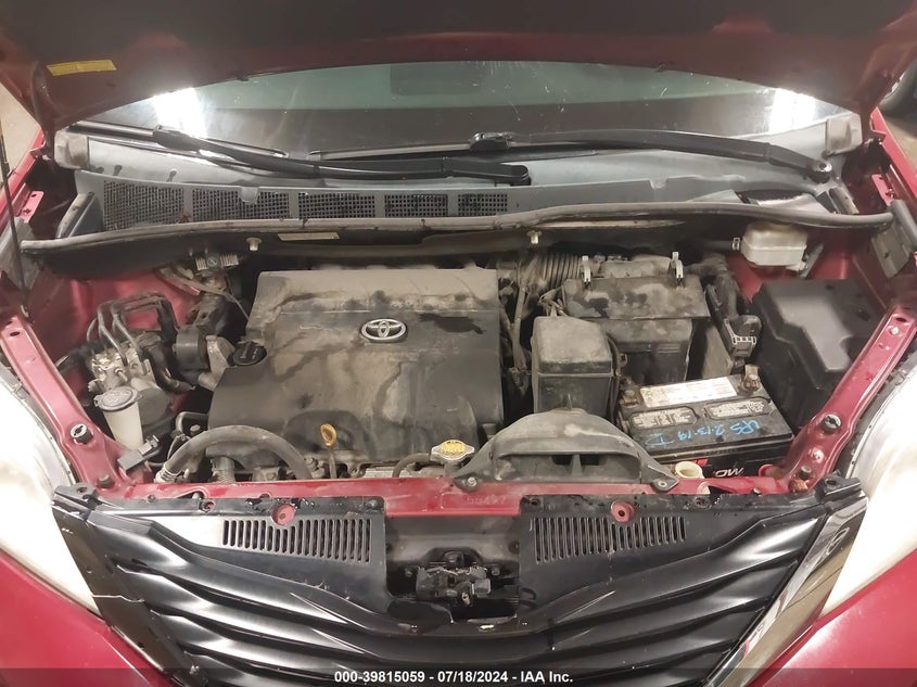 2012 Toyota Sienna Le V6 8 Passenger VIN: 5TDKK3DC7CS219659 Lot: 39815059