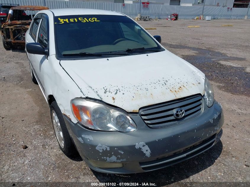 2003 Toyota Corolla Ce VIN: 1NXBR32E73Z142198 Lot: 39815102