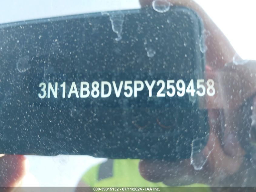 2023 Nissan Sentra Sr Xtronic Cvt VIN: 3N1AB8DV5PY259458 Lot: 39815132