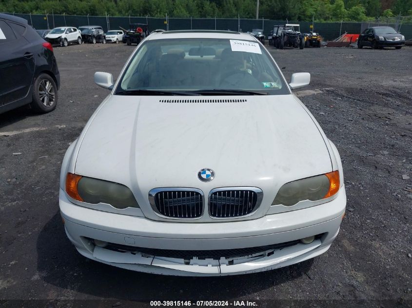 2002 BMW 325Ci VIN: WBABN33482JW50845 Lot: 39815146