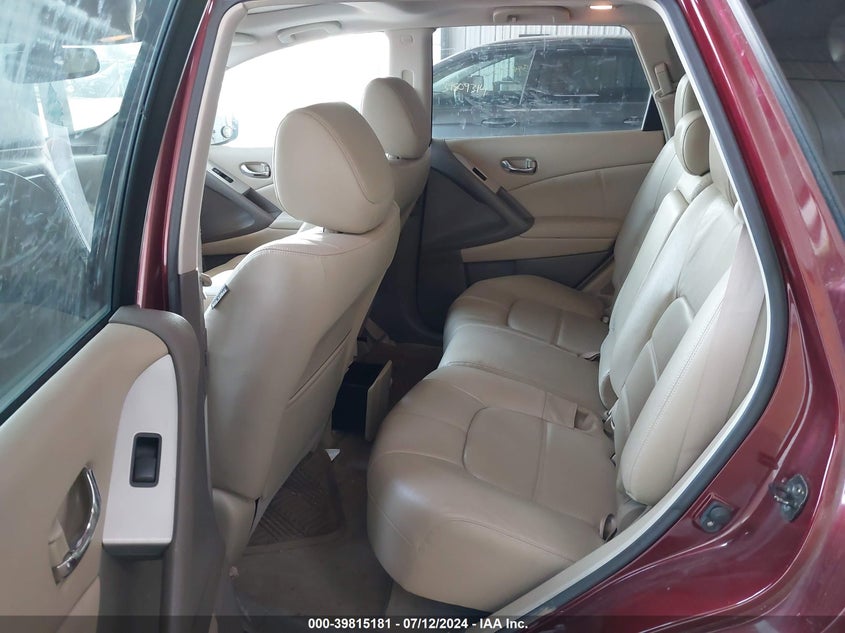 2011 Nissan Murano S/Sl/Le VIN: JN8AZ1MW4BW169859 Lot: 39815181