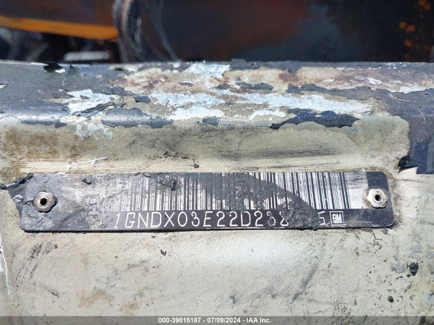 2002 Chevrolet Venture Plus VIN: 1GNDX03E22D238195 Lot: 39815187