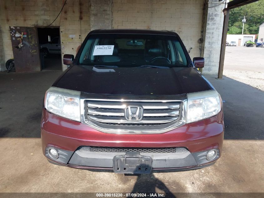 2012 Honda Pilot Exl VIN: 5FNYF4H5XCB073777 Lot: 39815230
