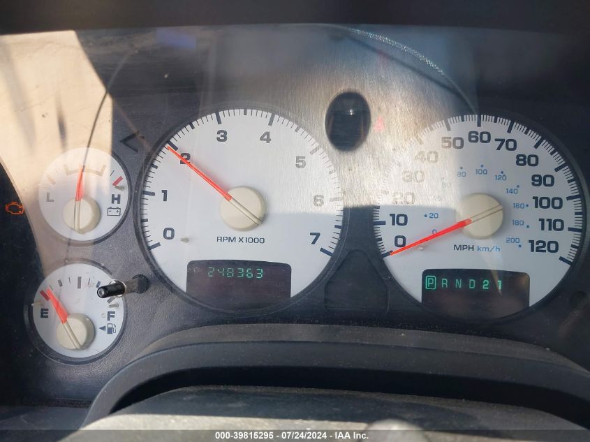 2002 Dodge Ram 1500 St VIN: 3D7HU18Z82G207059 Lot: 39815295