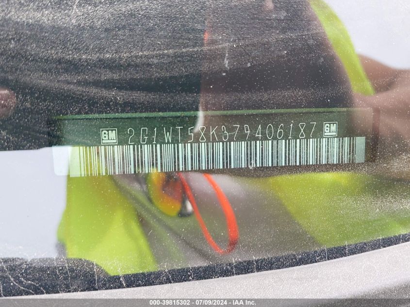 2007 Chevrolet Impala Lt VIN: 2G1WT58K379406187 Lot: 39815302
