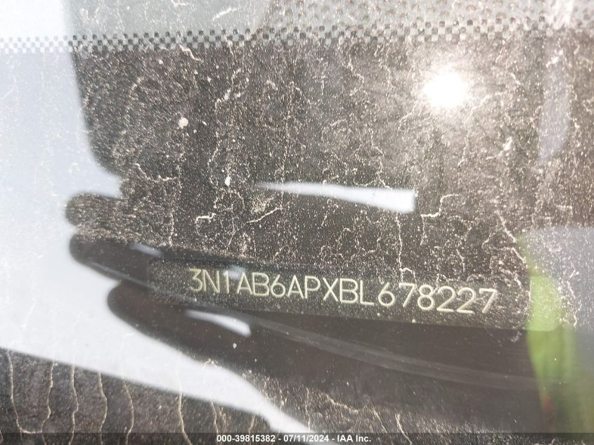 2011 Nissan Sentra 2.0Sl VIN: 3N1AB6APXBL678227 Lot: 39815382