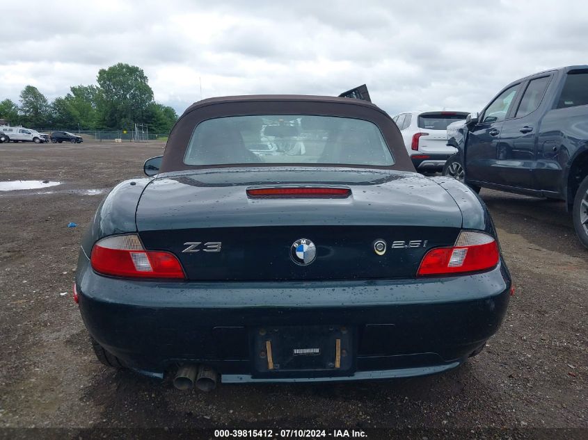 2001 BMW Z3 2.5I VIN: WBACN334X1LK47358 Lot: 39815412