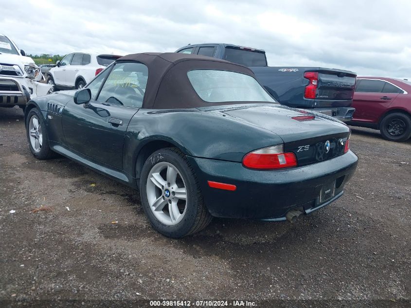 2001 BMW Z3 2.5I VIN: WBACN334X1LK47358 Lot: 39815412