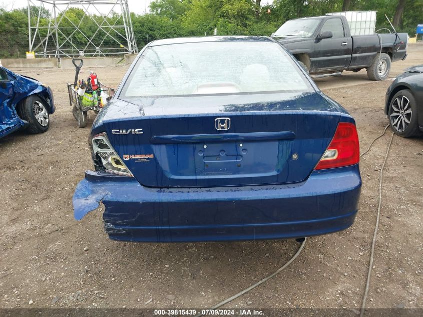 2003 Honda Civic Lx VIN: 1HGEM22583L072504 Lot: 39815439