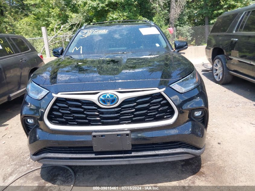 2021 Toyota Highlander Hybrid Xle VIN: 5TDHBRCH2MS518889 Lot: 39815461