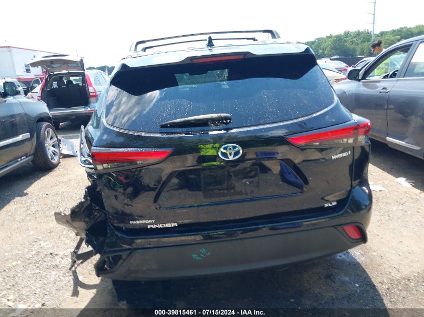 2021 Toyota Highlander Hybrid Xle VIN: 5TDHBRCH2MS518889 Lot: 39815461