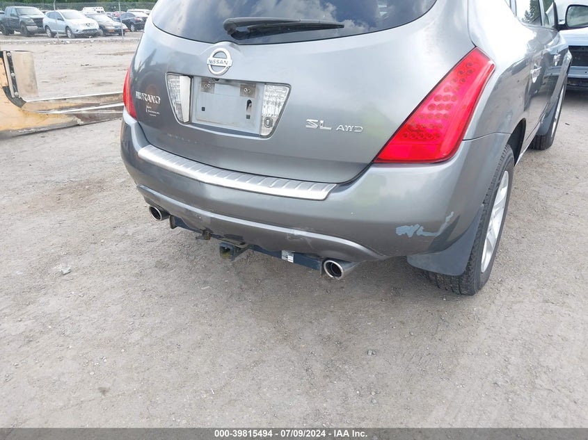 2007 Nissan Murano Sl VIN: JN8AZ08W47W631574 Lot: 39815494