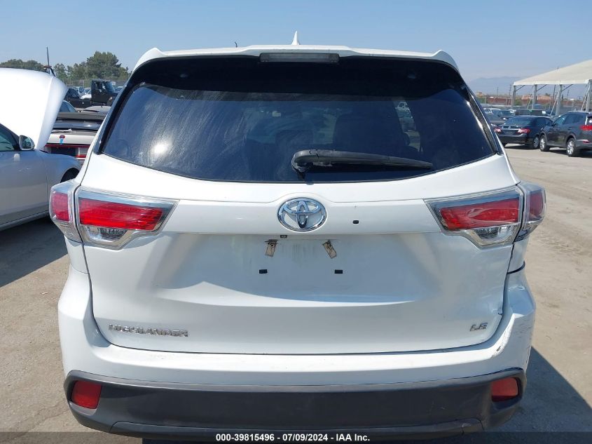 2015 Toyota Highlander Le Plus V6 VIN: 5TDZKRFH7FS112268 Lot: 39815496